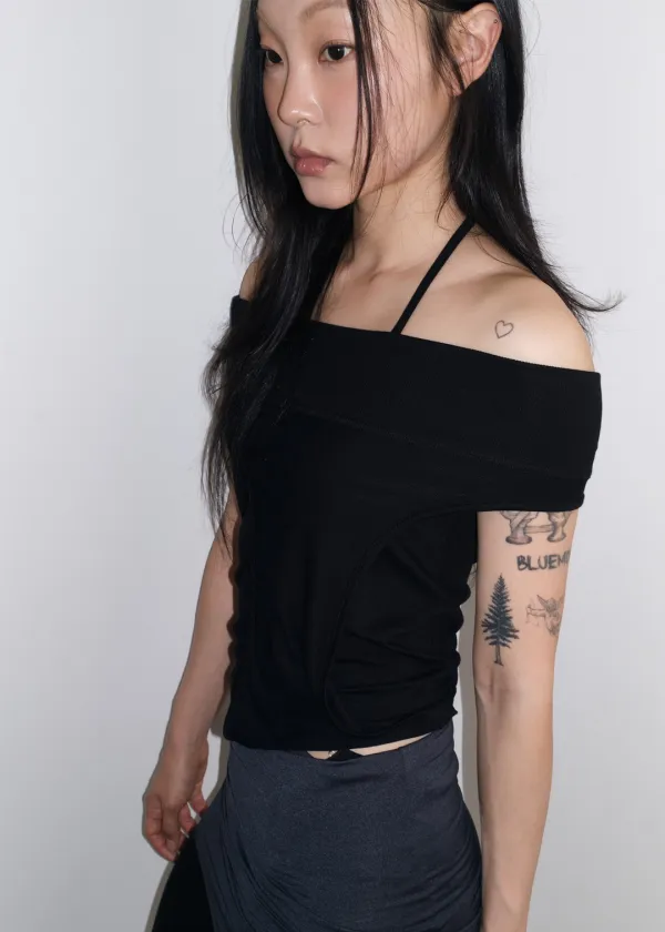 [X DOY]Cut-Out Layered Top_2Color