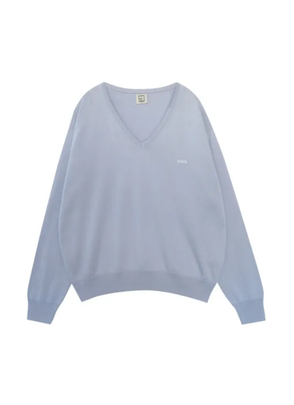 [13th 재입고] Classic V Neck Knit (Blue Lavender)