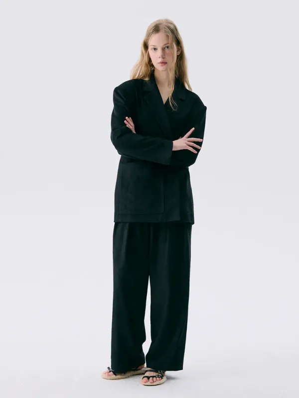 25 Corduroy Wide Pants_Black
