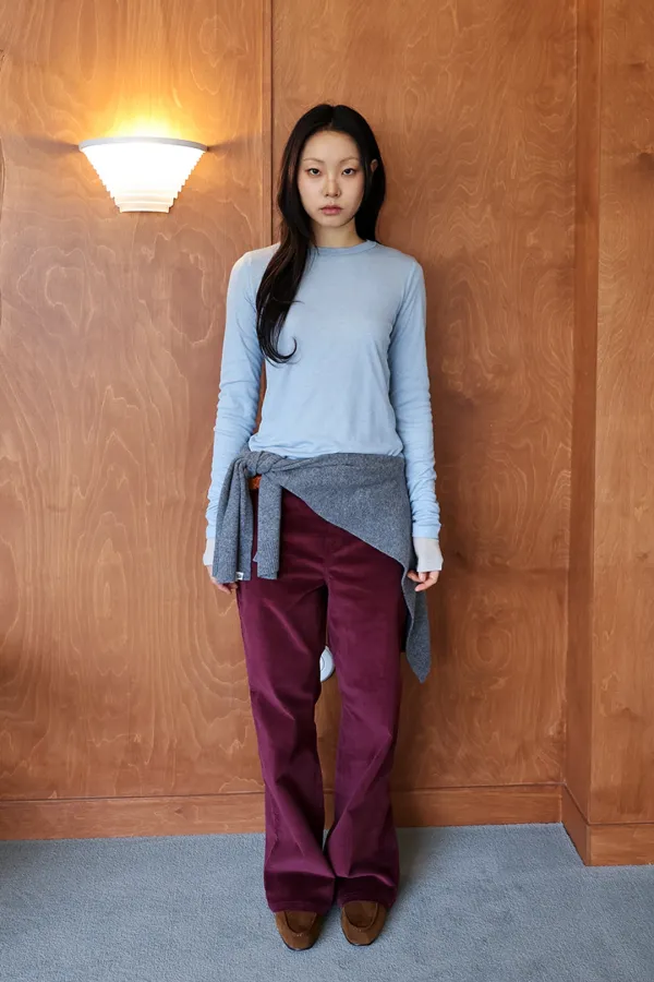Basic Line Long Sleeves_pale Blue