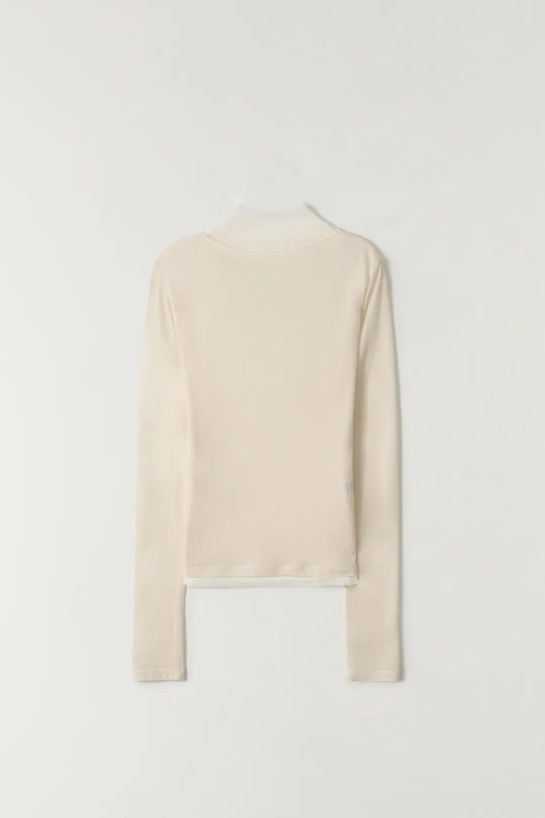 더라우스트 쉬어 레이어드 폴라T SET IVORY/CREAM 상품 이미지 3