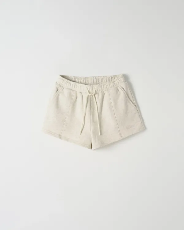 Soft Line Sweat Shorts [MELANGE GREY]