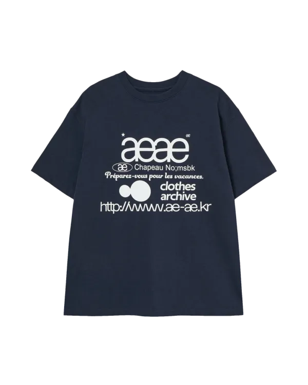 [6/12 예약발송] WEB LOGO T-SHIRTS [NAVY]