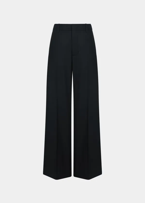 W TAILORED BELL BOTTOM PANTS - BLACK