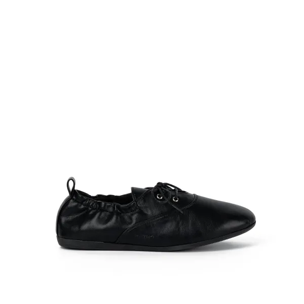 RIVE SHIRRING OXFORD LOAFERS / BLACK