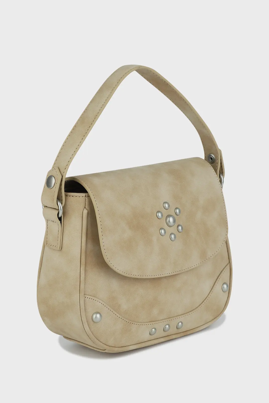 애프터아워즈 VINTAGE STUD TOP HANDLE BAG (BEIGE) 상품 이미지 1