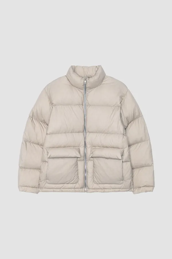SHEER QUILTED DOWN JUMPER_LIGHT BEIGE