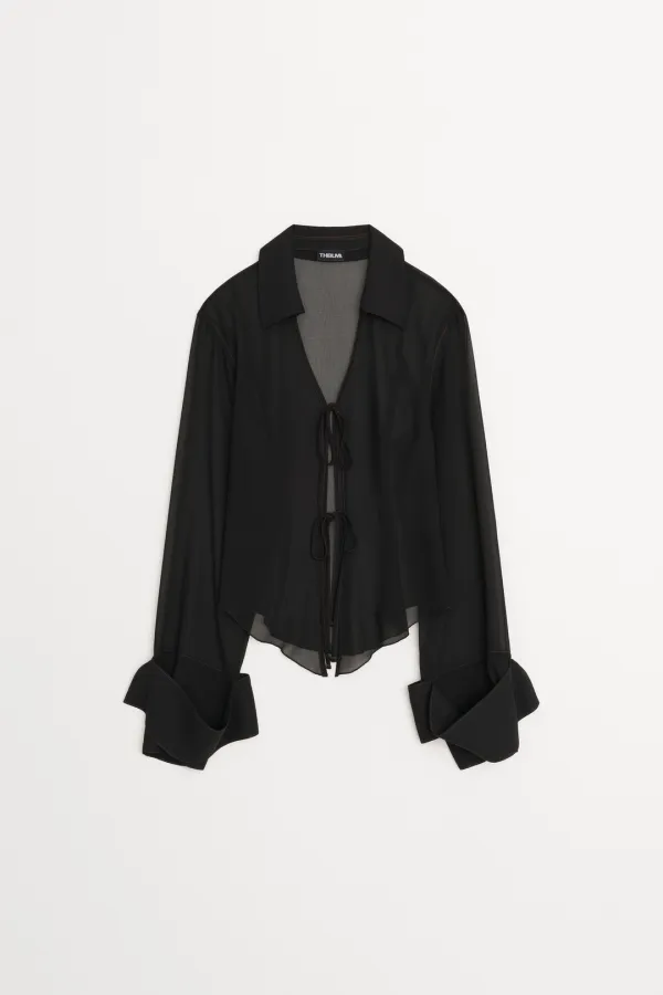 Antoine Sheer Shirt black