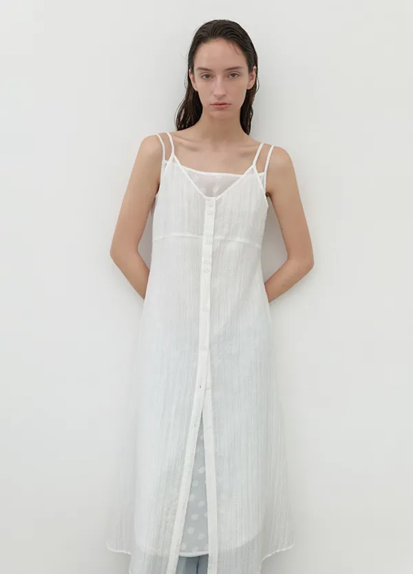 (OP-6287)AUBE LAYERED WRINKLE DRESS