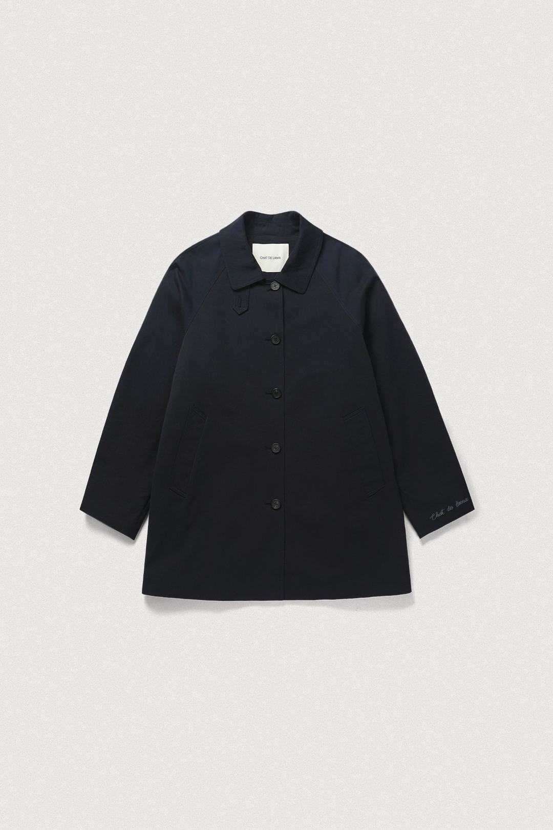 샤드라마 PLEAT HALF MAC COAT [NAVY] - 3/25 순차배송 상품 이미지 1
