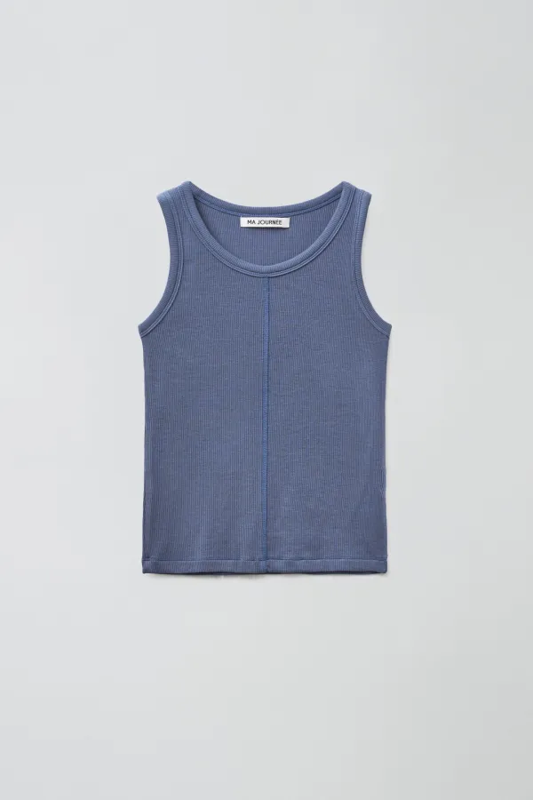[3차 리오더] BASIC SLEEVELESS TOP_BLUE