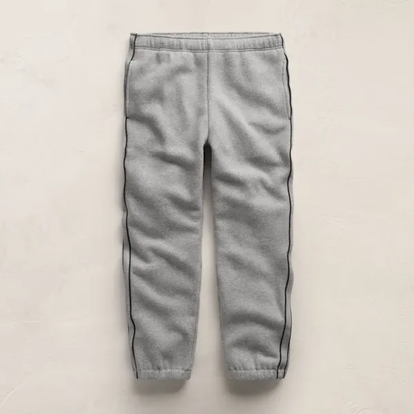 Cozy Sweat Pant With Piping - Heather Grey