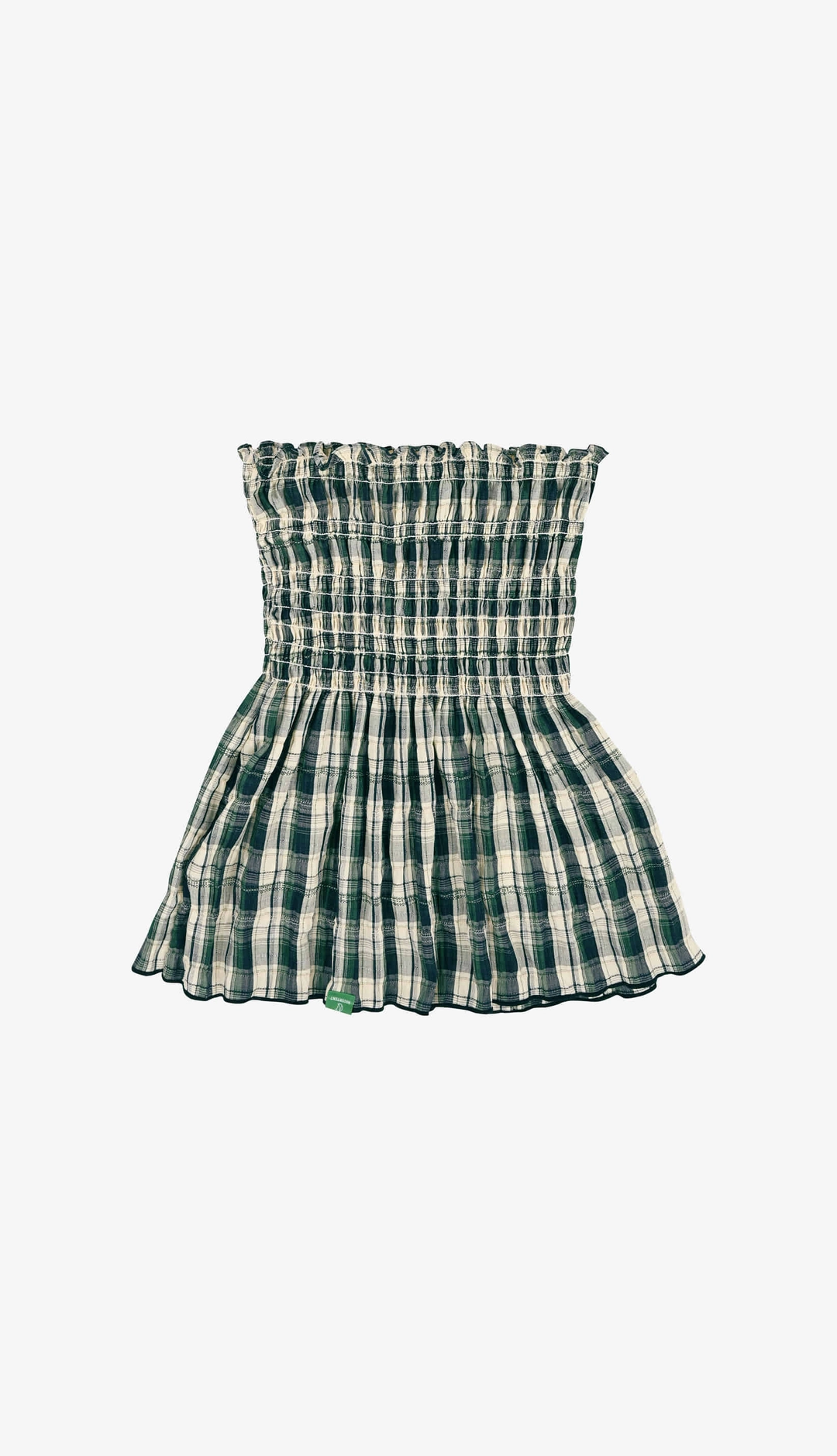 노컨텐츠 222. Check Tube Top _ Green 상품 이미지 3