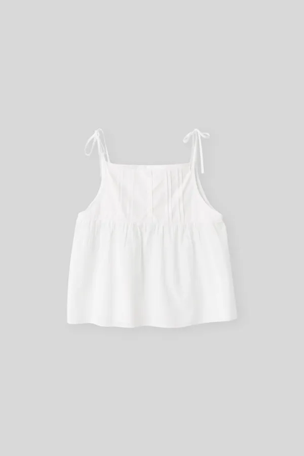 Cottage strap blouse (white)