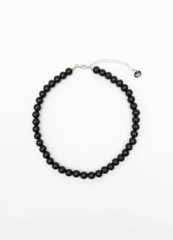(N-881)NOIR PEBBLE BOLD NECKLACE