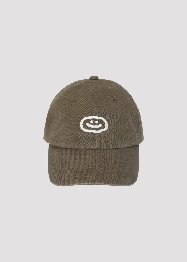 WASHING CAP FLAT LOVE BROWN
