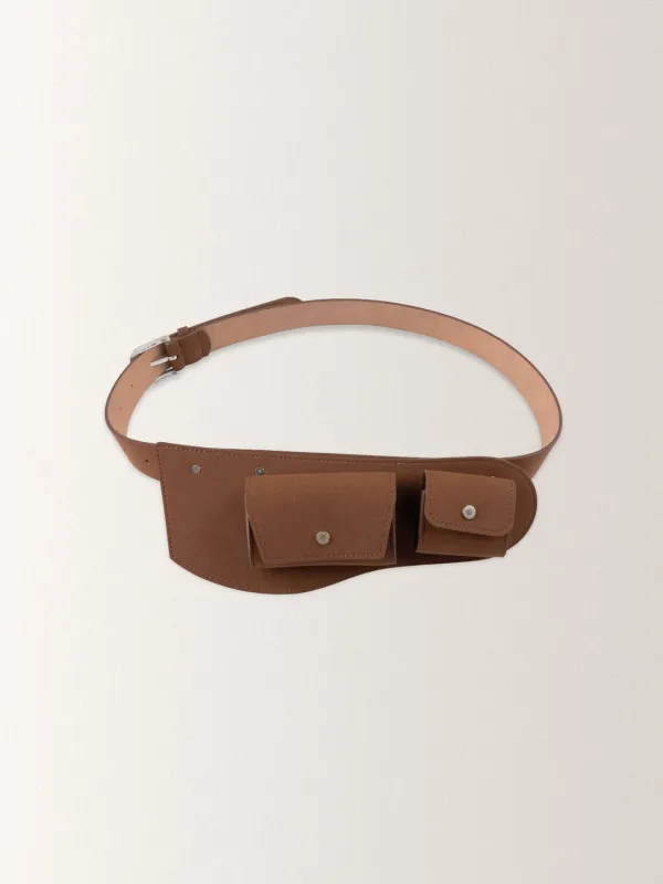 SNAP BELT BAG [ BROWN ]