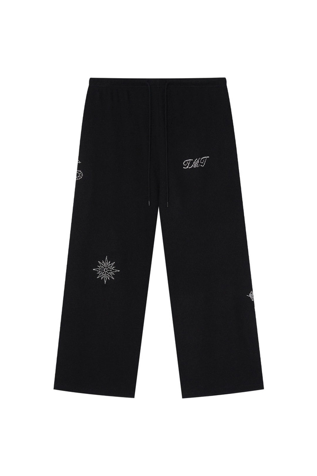 투머치택스 ZODIAC HOTFIX WAFFLE PANTS (BLACK) 상품 이미지 1