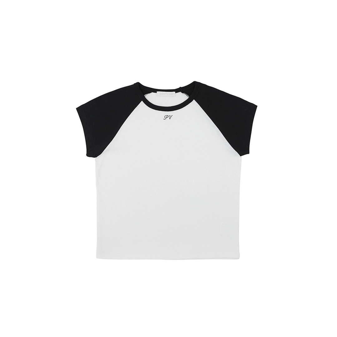피브비 Embroidered Raglan T-shirt (cloud white) 상품 이미지 1