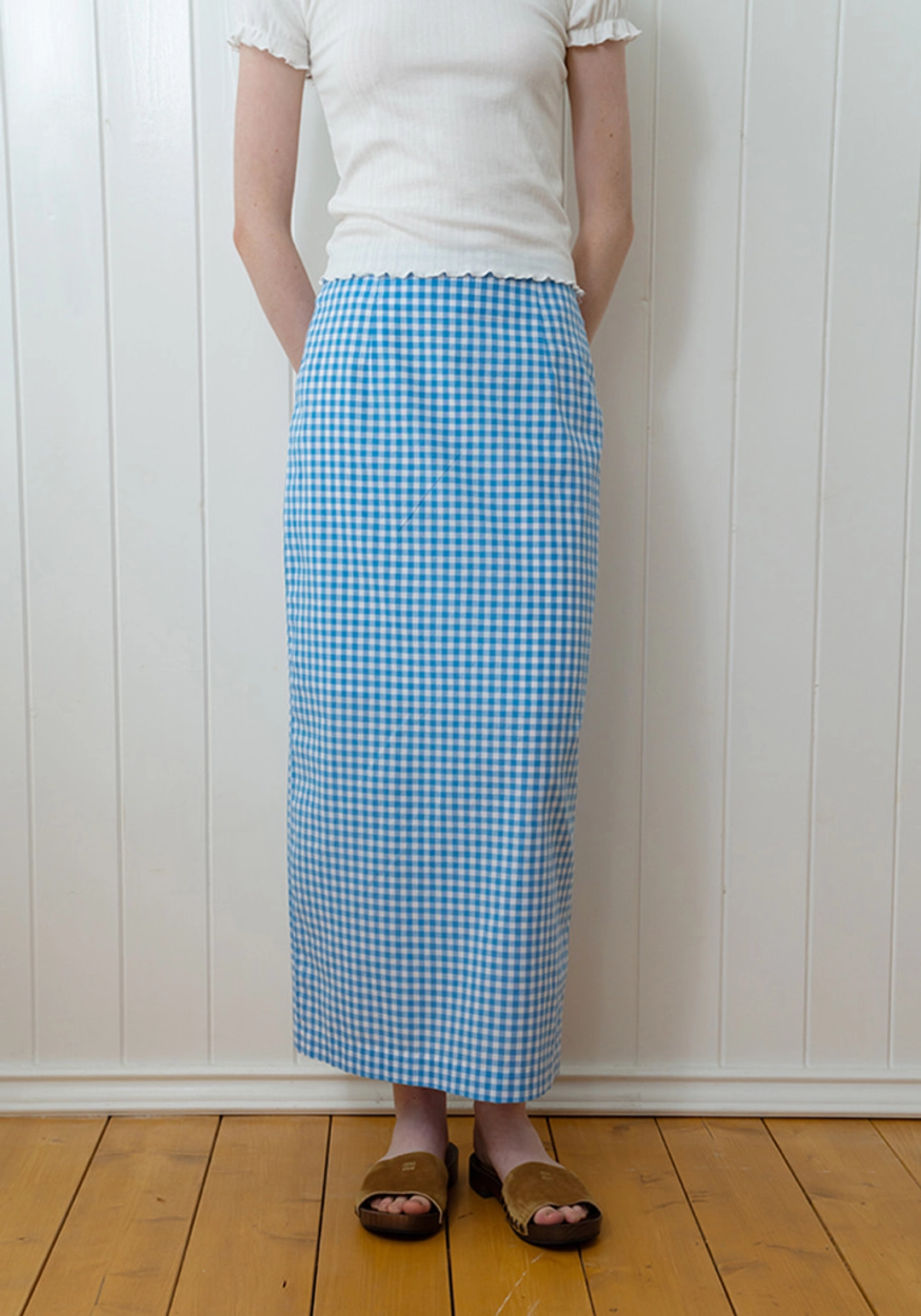 이브세이지 [2차 리오더] Gingham check skirt 상품 이미지 2