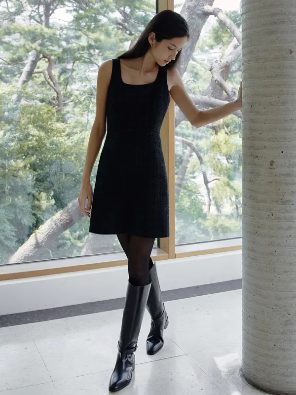 VELVET TWEED MINI OPS_BLACK