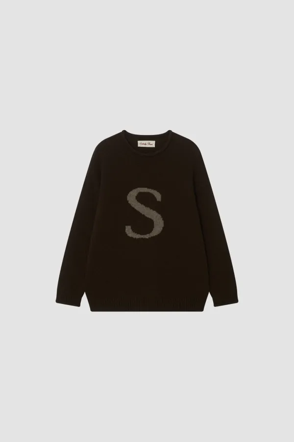 S Logo Brown Knit