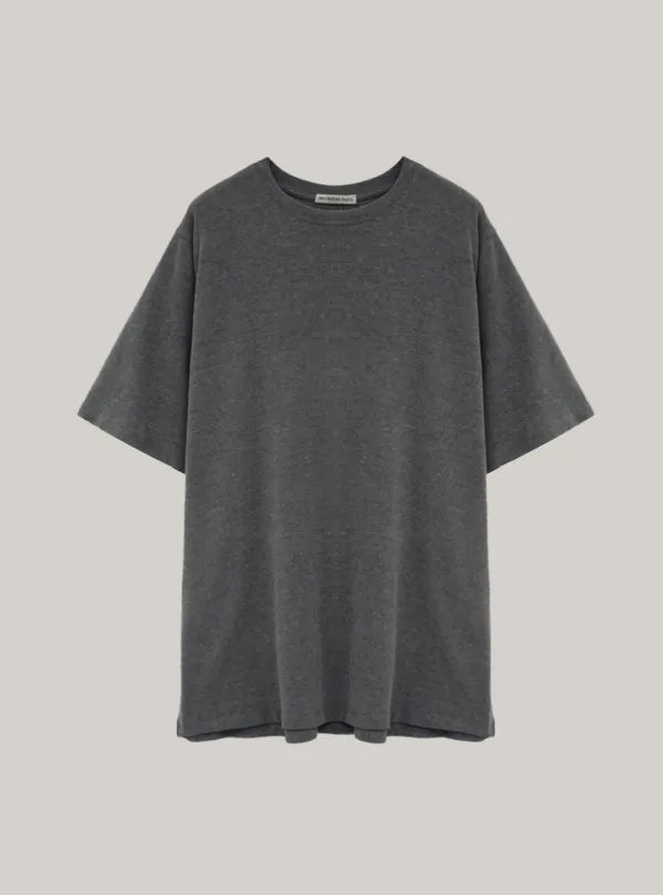 Buttoned Loop T-shirt (charcoal)