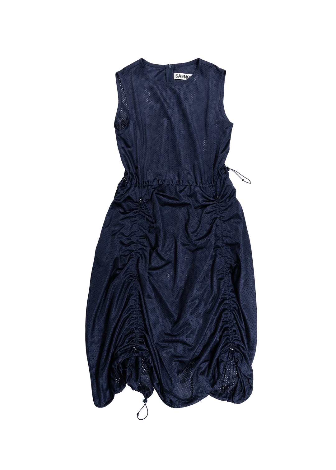 생긴 CRINKLED SLEEVELESS LONG DRESS - NAVY 상품 이미지 1
