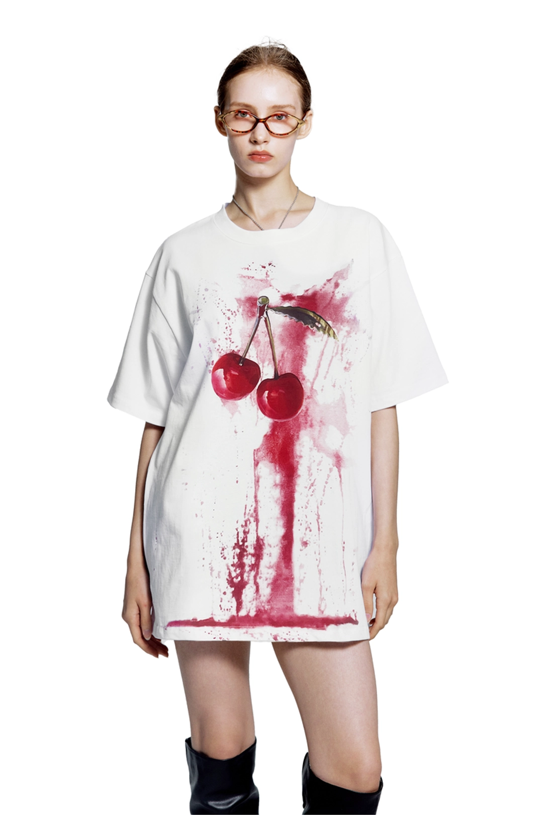 투머치택스 WET CHERRY OVERSIZED T-SHIRT 상품 이미지 2