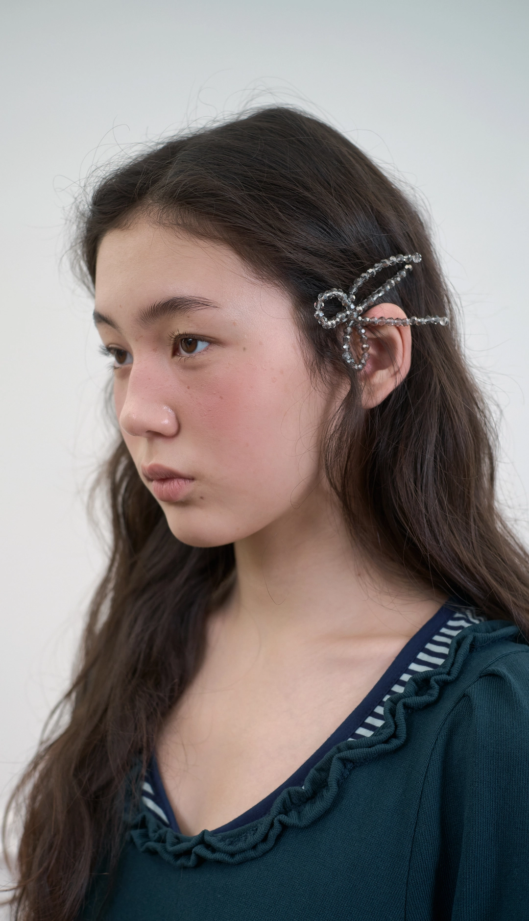 노컨텐츠 296. Ribbon Jewel Pin _ Dark 상품 이미지 2