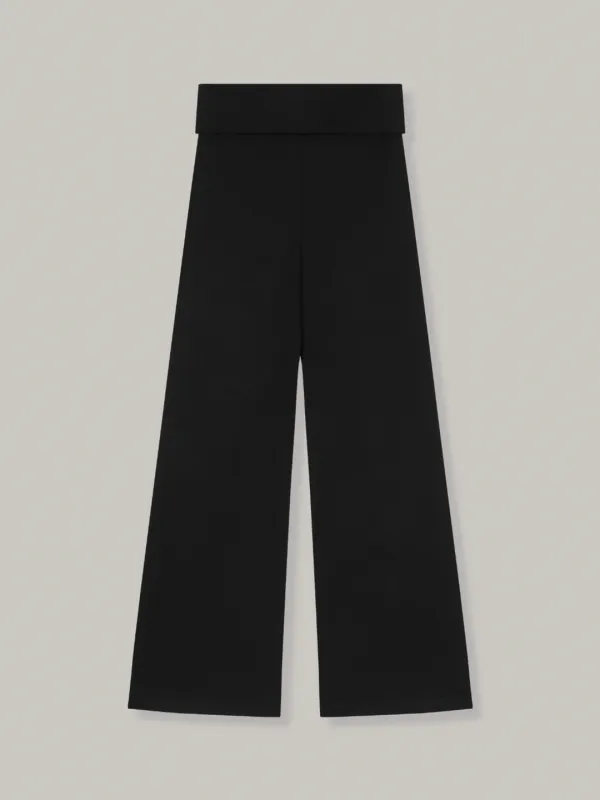 fold-over cozy pants (black)