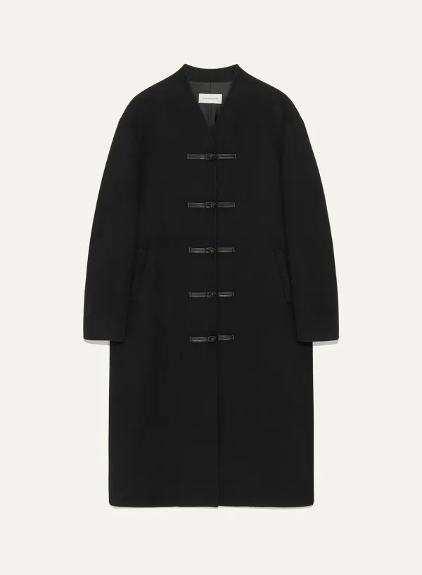 Madarin Wool Coat Black