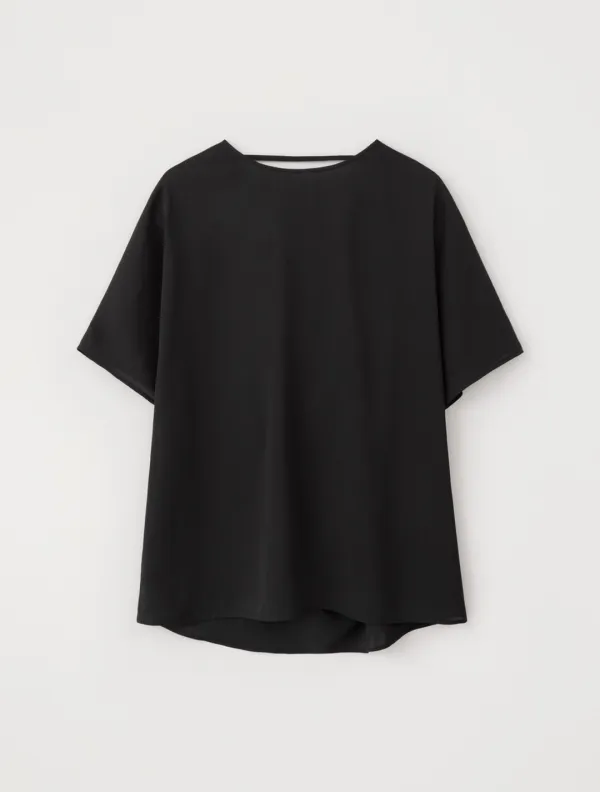 Back Cowl Blouse (Black)