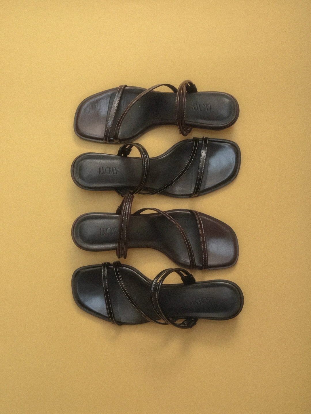 러브듀이 20-2WAY sandal (white stitch ver.) / 블랙 상품 이미지 3