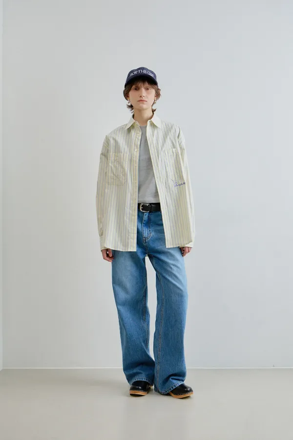 boyfriend stripe shirts_yellow