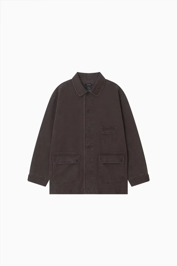 STAR FLORAL WASHED COTTON JACKET, PURPLE