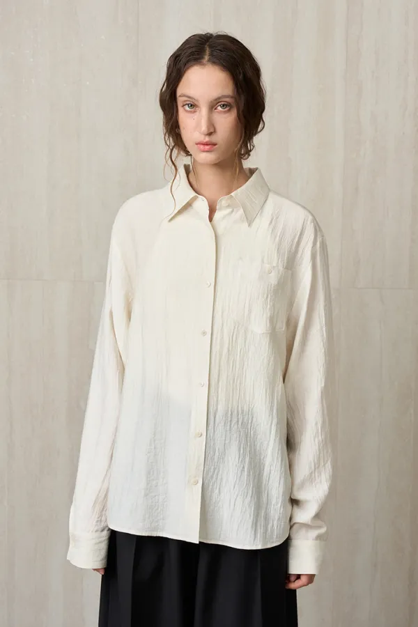 SILKY LIGHTWEIGHT SHIRT PEARL