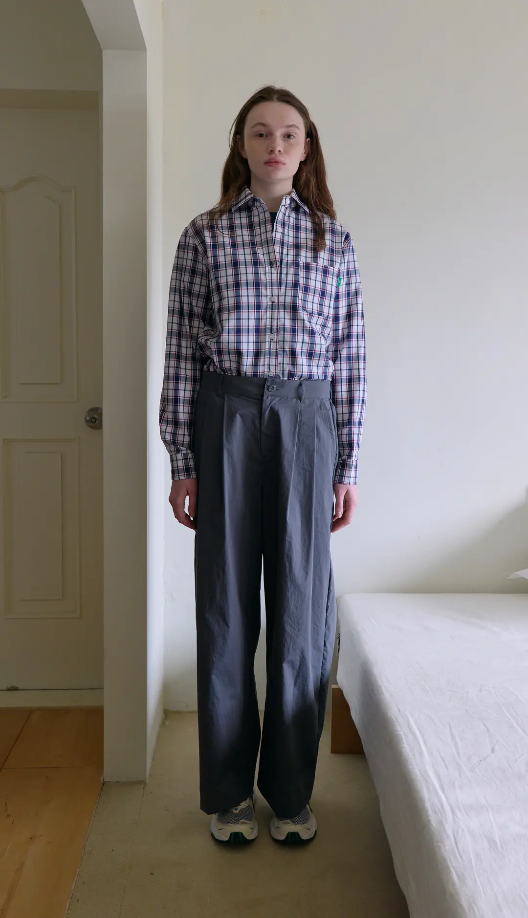 노컨텐츠 169. Wide Pants _ Charcoal 상품 이미지 1