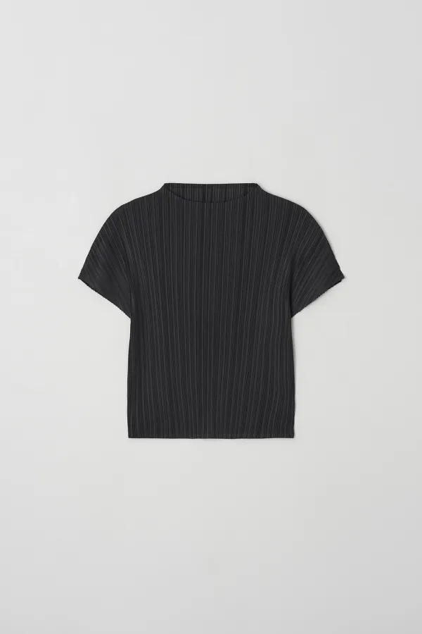 Nove Pleats Short Sleeve Top