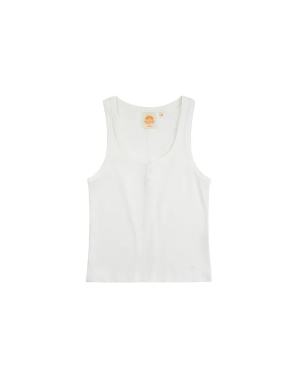 HS Henley Neck Sleeveless(W)_White