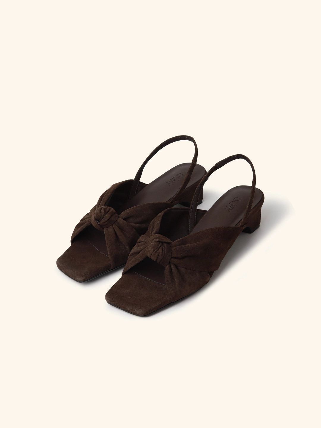 러브듀이 TWIST slingback / 브라운스웨이드 상품 이미지 1