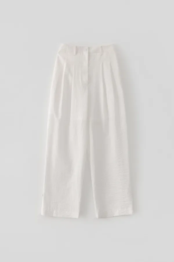 Sheer Two-Tuck Pants_Ivory