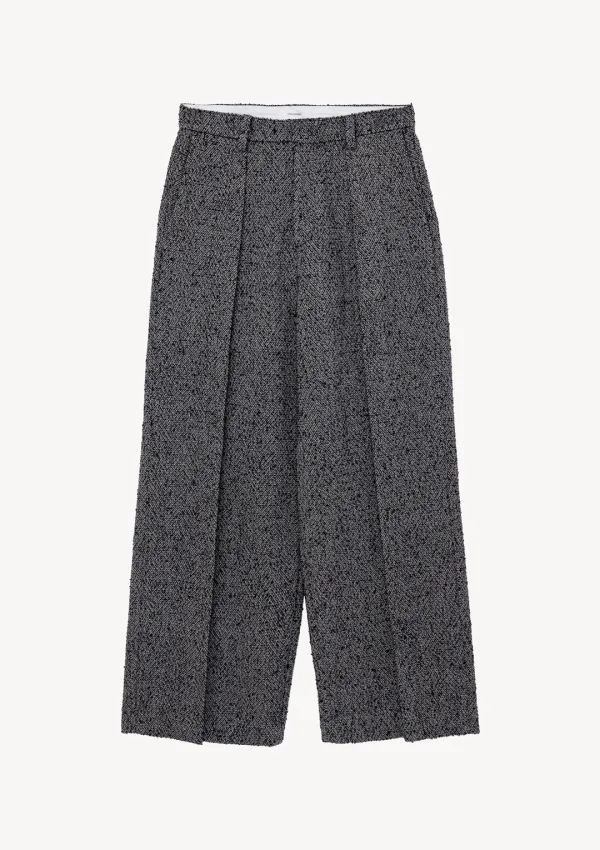Casey Low Rise Slacks in Black Tweed
