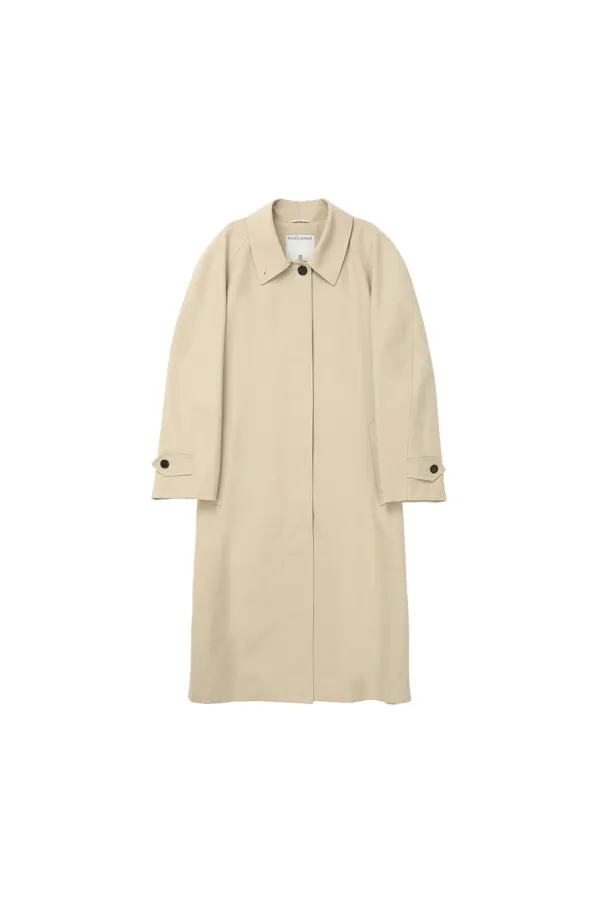 Cotton Blended Car Coat, Beige