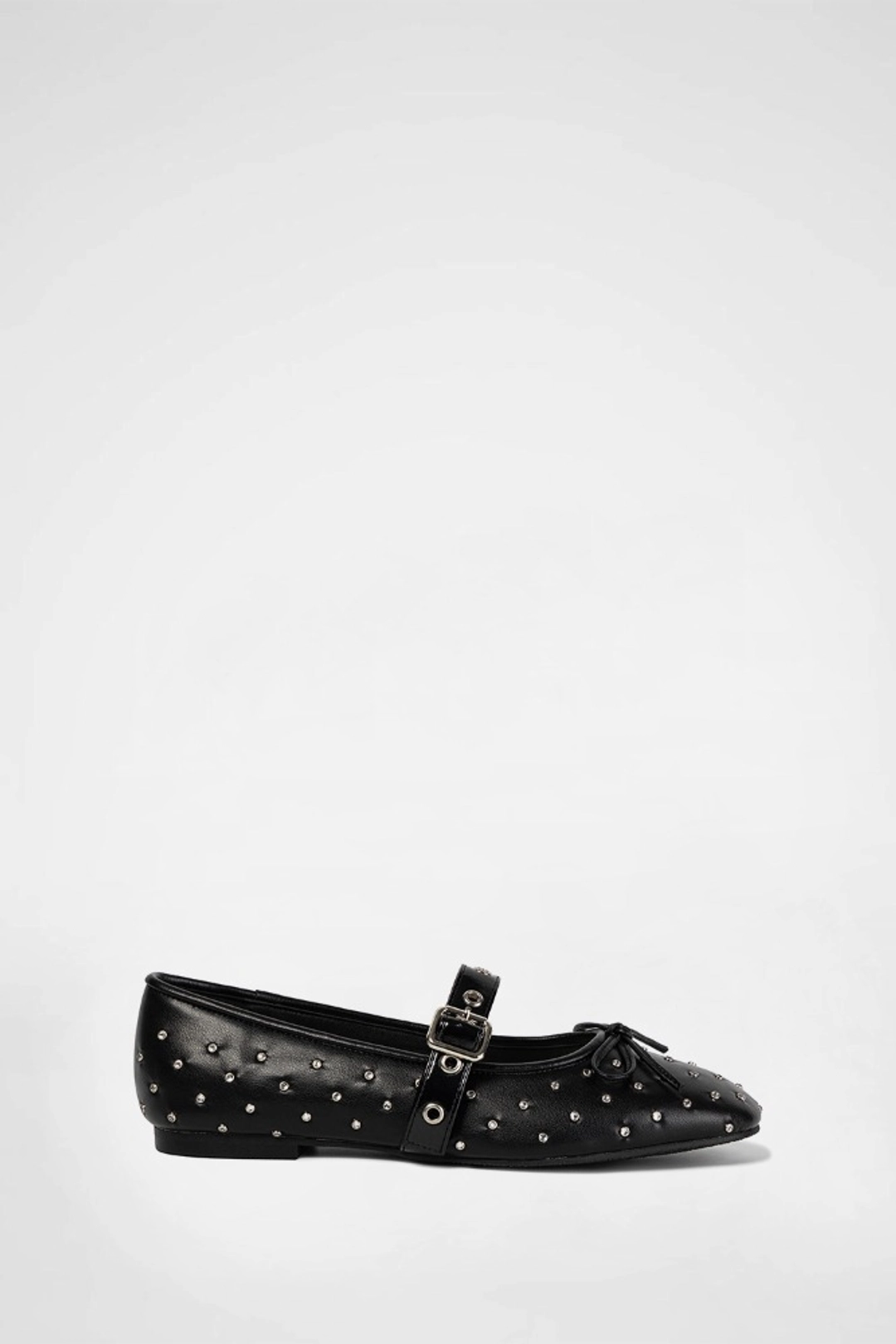 기호 CRYSTAL BUCKLE STRAP BALLERINA FLAT/ BLACK 상품 이미지 3