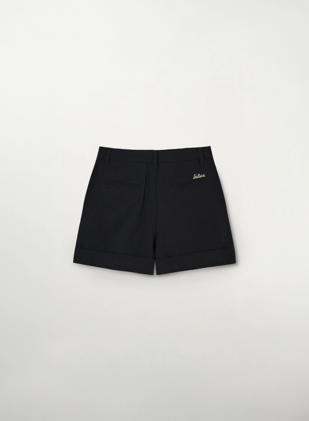 세터 (W) Pocket Cotton Chino Shorts - Black 상품 이미지 2
