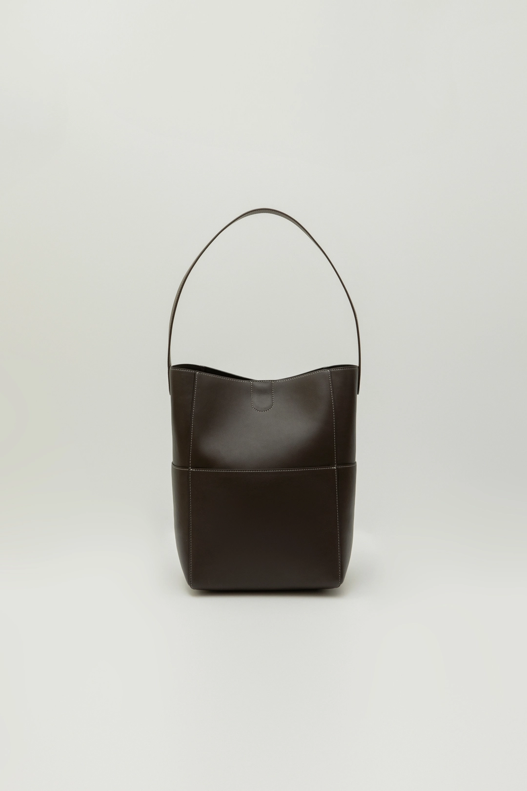 세이지먼트 [당일출고] STITCH LEATHER BUCKET BAG_BROWN 상품 이미지 1