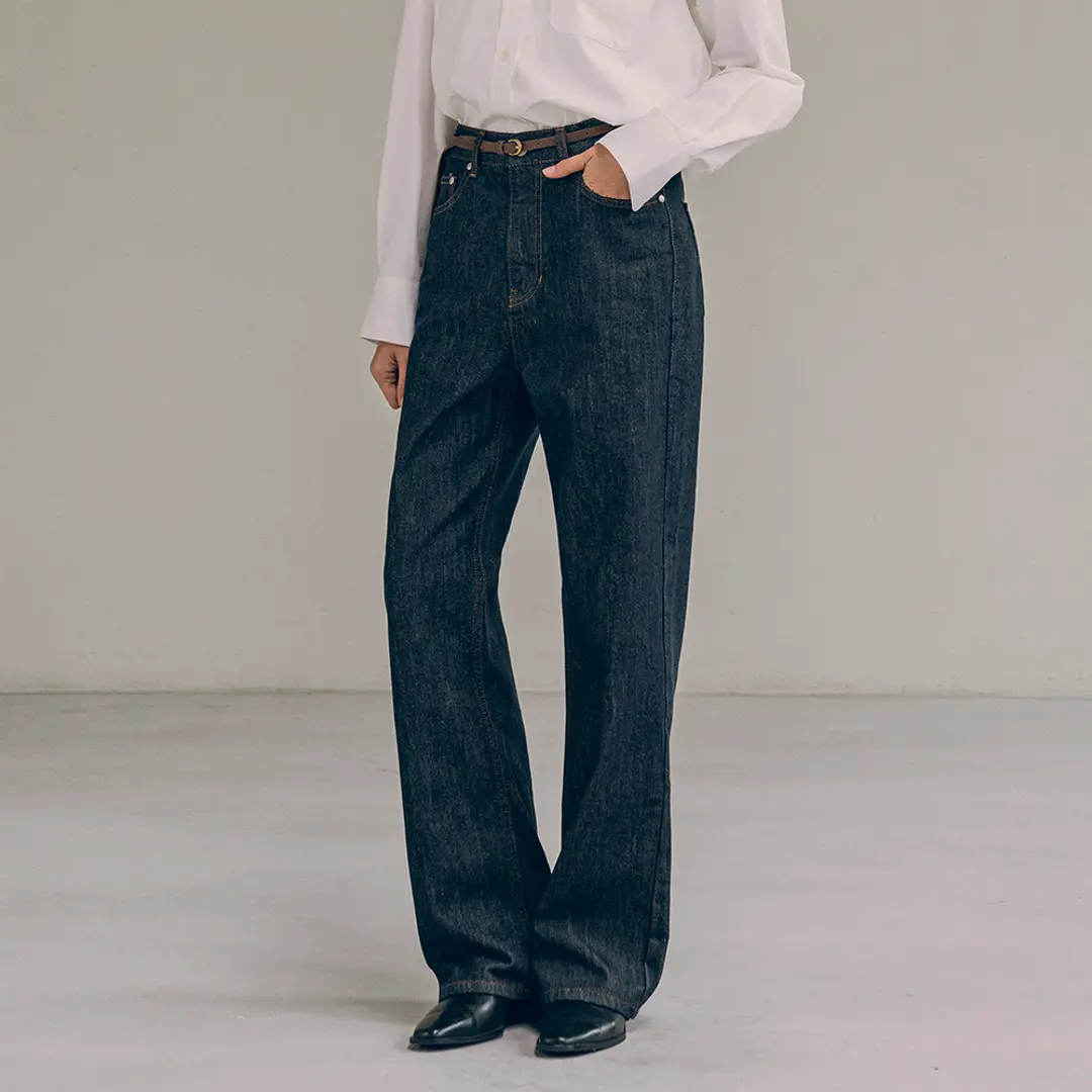 시야쥬 SIJN6082 기모 논페이드 슬로우 데님_Dark blue 상품 이미지 2
