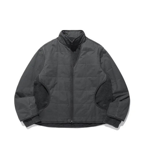 cotton washed quilting jacket[charcoal]