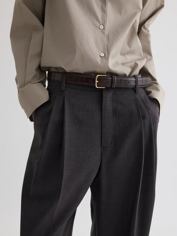 Montana eel leather belt - Brown(Gold) - R2W 알투더블유